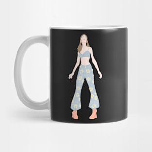 Summer in the 70s Vintage Fashion Illustration Mug